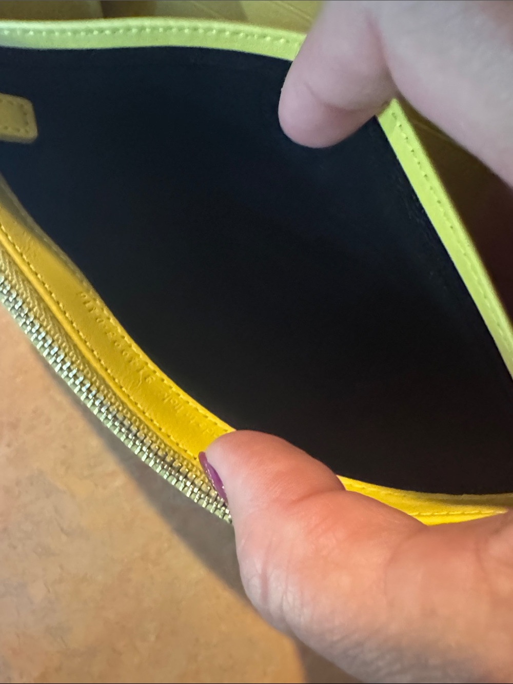 Yves Saint Laurent Yellow Leather Y Ligne Long Wallet with dustbag - Picture 7 of 16